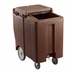Thumbnail image #1 for Cambro SlidingLid Tall Mobile Ice Caddy, 175 lb. Capacity, Dark Brown