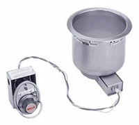 Wells SS-4D-120 Top-Mount Built-In Electric Round Food Warmer with Drain, 4-Quart, Infinite Control