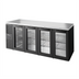 Thumbnail image #1 for True 92-Inch Four-Door Glass Back Bar Cooler with Side-Mounted Self-Contained Refrigeration