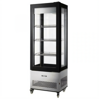 Omcan USA 14.13 Cu. Ft. Self-Contained See-Thru Floor Model Refrigerated Display Case