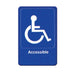 Thumbnail image #1 for Winco Accessible Information Sign with Symbol, 6 x 9 Inch, White on Blue