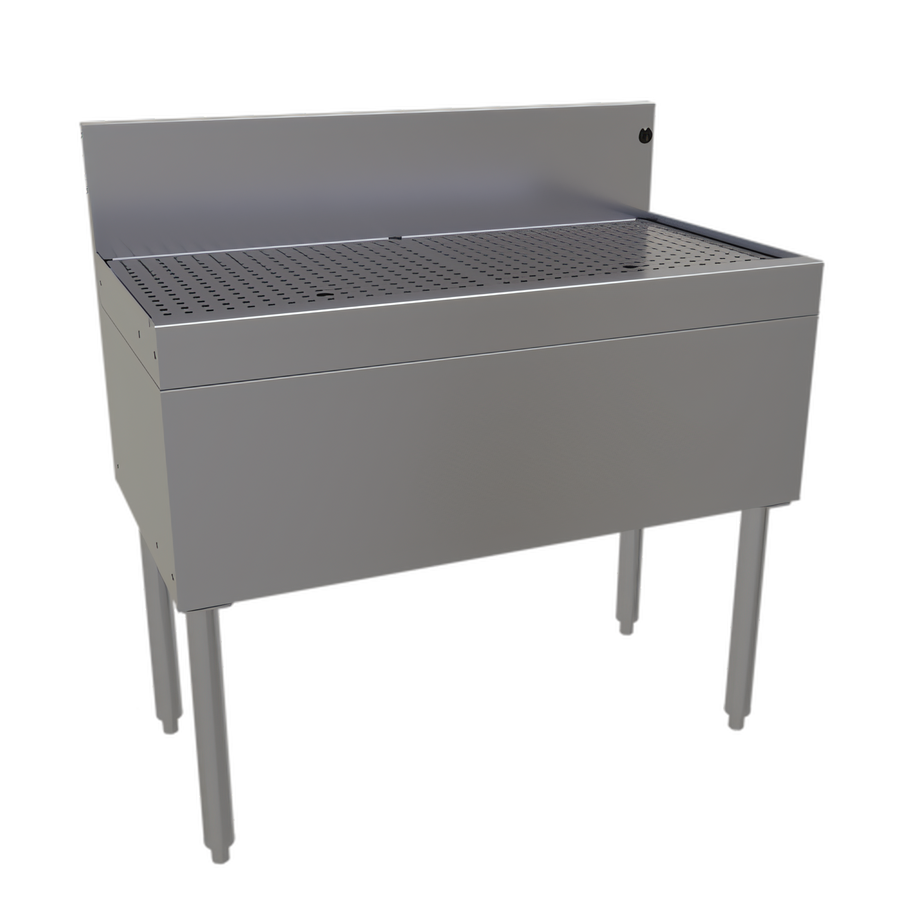 Product image #1 for Glastender DBA-36 Freestanding Stainless Steel Underbar Drainboard with Removable Perforated Insert