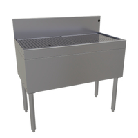 Glastender DBA-36 Freestanding Stainless Steel Underbar Drainboard with Removable Perforated Insert