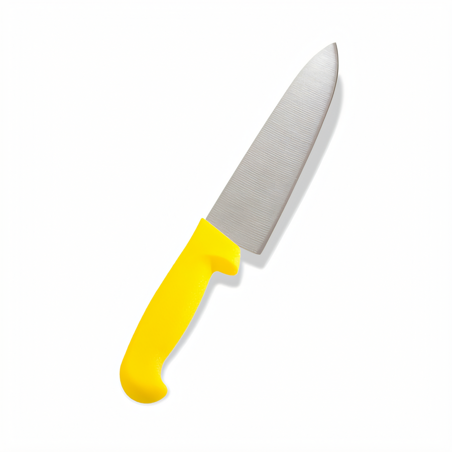 Product image #1 for Crestware 8-Inch Cook's Knife with High Carbon German Steel Blade and Yellow Polypropylene Handle