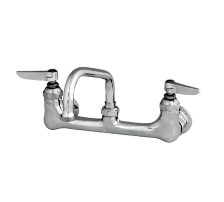 Product image #1 for T&S Brass B-0232-M 8-Inch Wall-Mounted Sink Mixing Faucet with 6-Inch Swing Nozzle