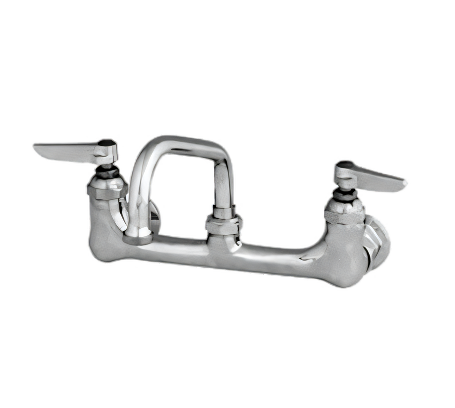 Product image #1 for T&S Brass B-0232-M 8-Inch Wall-Mounted Sink Mixing Faucet with 6-Inch Swing Nozzle