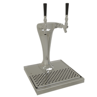 Glastender Cobra 2-Faucet Countertop Glycol-Cooled Draft Dispensing Tower, Polished Chrome Finish
