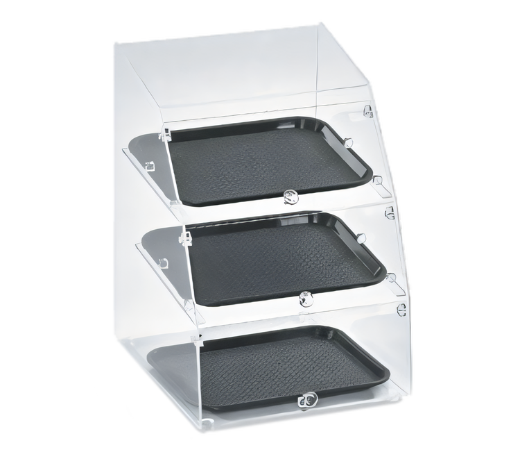 Product image #1 for Vollrath Countertop Curved-Front Self-Service Acrylic Bakery Display Case, 3 x 10" x 14" Tray Capacity