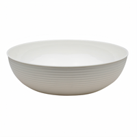 Cambro Camwear 3.2 Qt White Round Ribbed Bowl, 10-Inch Polycarbonate