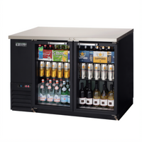 Everest Refrigeration EBB48G-24 49-Inch Two-Section 24-Inch-Deep Glass Door Back Bar Cooler