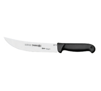 Mundial 8-Inch Wide Stamped Breaking Knife with High-Carbon Stainless Steel Blade and Black Polypropylene Handle