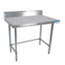 Thumbnail image #1 for BK Resources 30 Inch x 30 Inch 18 Gauge Stainless Steel Open Base Work Table with 5 Inch Backsplash