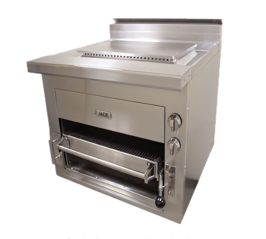 Product image #1 for Titan Heavy Duty Upright Infrared Gas Plancha Broiler with Cabinet Base, 36-Inch, Single Deck