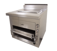 Titan Heavy Duty Upright Infrared Gas Plancha Broiler with Cabinet Base, 36-Inch, Single Deck