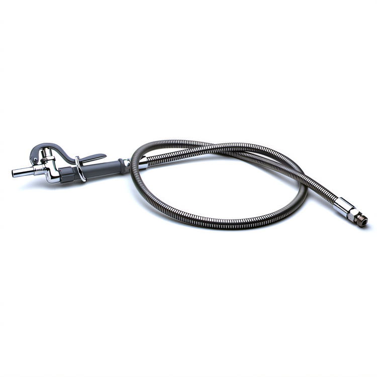 Product image #1 for T&S Brass Pot and Glass Filler with Self-Closing Spray Valve and 68-Inch Flexible Stainless Steel Hose