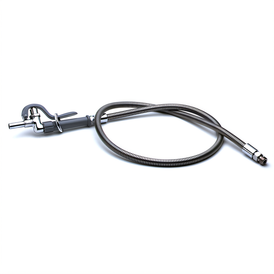 Product image #1 for T&S Brass Pot and Glass Filler with Self-Closing Spray Valve and 68-Inch Flexible Stainless Steel Hose