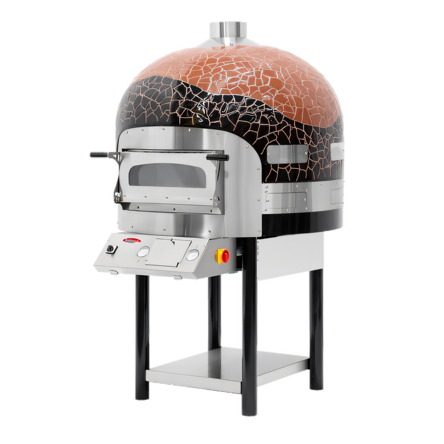 Product image #1 for BakeMax Single Deck Electric Rotating Pizza Oven with 39.37-Inch Stone