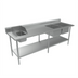 Thumbnail image #1 for 96-Inch Stainless Steel Sink Table with Right-Side Dual Prep Bowls and Hand Sink