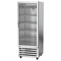 Beverage-Air RI18HC-G One-Section Reach-In Refrigerator with Glass Door, 16.85 Cu. Ft., Stainless Steel