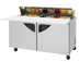 Thumbnail image #1 for Turbo Air Super Deluxe Two-Section Sandwich/Salad Prep Table Refrigerator, 60.25-Inch, 16 Cu. Ft., 16-Pan Opening, Stainless Steel