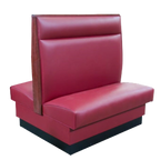 Thumbnail image #1 for ATSMFG ATS AT&S-AD-W48-P GR8 William Standard Booth, double, 48" long x 48" high, Plain back, removable sinuous spring seat with connecting links