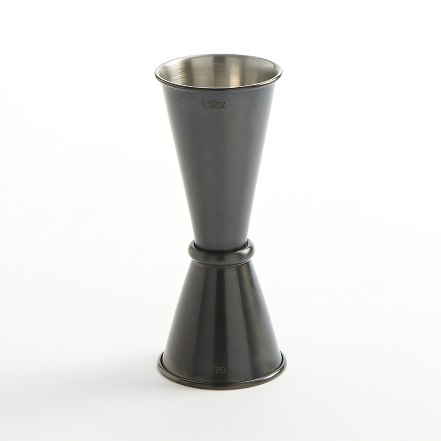 Product image #1 for Japanese-Style Black Stainless Steel Jigger with Rolled Edge, 1 oz. x 1-1/2 oz.
