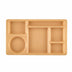 Thumbnail image #2 for Cambro Camwear 6-Compartment Rectangular Polycarbonate Compartment Tray, 8-3/4 x 15 Inch, Beige