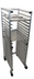 Thumbnail image #1 for Channel 20-Pan End-Load Nesting Aluminum Bun Pan Rack with 5-Inch Swivel Casters