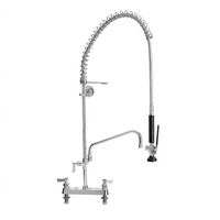 Fisher Spring Pre-Rinse Add-On Faucet, 8-Inch Deck Mount, 6-Inch Swing Spout, Stainless Steel
