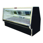 Thumbnail image #1 for Howard-McCray 34E Series SC-CMS34E-12-BE-LED 148-1/2-Inch Red Meat Service Case, Self-Contained Refrigeration, Straight Glass Front