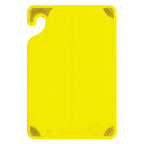 Thumbnail image #1 for CFS Brands Saf-T-Grip CBG6938YL Bar Cutting Board, 6 x 9 x 3/8 in, Yellow Co-Polymer with Anti-Slip Grip Corners Case of 6