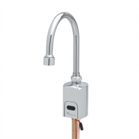 T&S ChekPoint Touchless Electronic Deck Mount Faucet with Swivel/Rigid Gooseneck Spout, 0.5 GPM