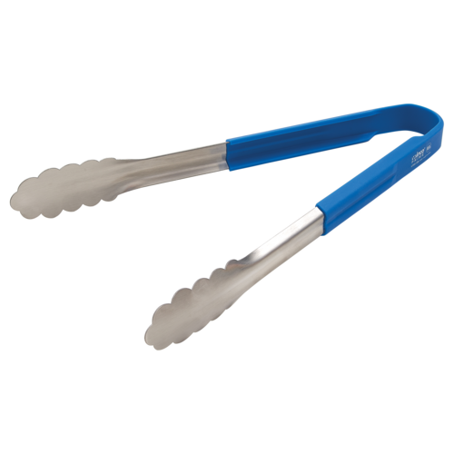 Product image #1 for Winco Prime 12-Inch Stainless Steel Utility Tongs with Blue Silicone Handle