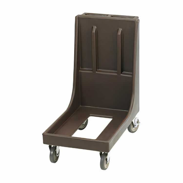 Product image #2 for Cambro Camdolly® Beverage Server and Carrier Dolly with Handle, 350 lb. Capacity, 5" Casters, Dark Brown