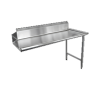 Omcan 36-Inch Right-Side Straight Clean Dish Table, 304 Stainless Steel