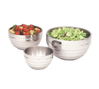 Vollrath Round Beehive Insulated Double-Wall Stainless Steel Serving Bowl, 1.7 Qt