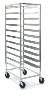Panco Mobile Full-Height Aluminum Utility Rack for 14 x 18, 18 x 26, or 12 x 20 Pans, 11-Pair Capacity