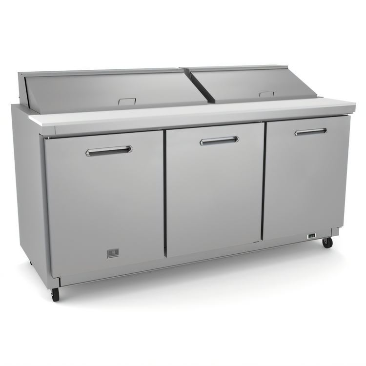 Product image #1 for Kelvinator Commercial 71-11/16-Inch Three-Section Refrigerated Sandwich/Salad Prep Table, 18 1/6 GN Pan Capacity