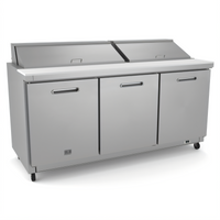 Kelvinator Commercial 71-11/16-Inch Three-Section Refrigerated Sandwich/Salad Prep Table, 18 1/6 GN Pan Capacity