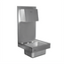 Thumbnail image #1 for Glastender Wall-Mounted Stainless Steel Hand Sink with 6-Inch Deep Bowl, Soap & Towel Dispenser, and Faucet Holes