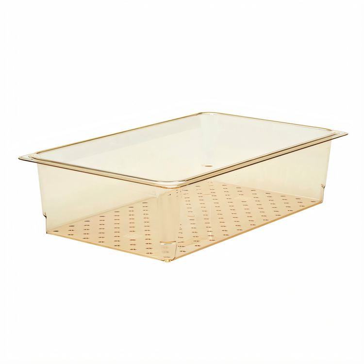Product image #1 for Cambro H-Pan™ Full-Size Colander Pan, 5-Inch Deep, Amber