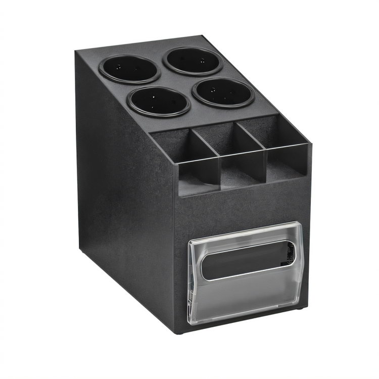 Product image #1 for Black ABS Countertop Napkin Dispenser/Organizer with 100-Napkin Capacity