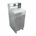 Thumbnail image #1 for 24-Inch Stainless Steel Mobile Receiving Desk with Sloped Top and Lockable Storage