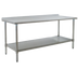 Thumbnail image #1 for Spec-Master 96-Inch x 24-Inch Stainless Steel Work Table with Adjustable Undershelf and Rear Up-Turn