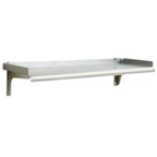 Thumbnail image #1 for Eagle Group Snap-n-Slide SWS1236-16/3 36"W x 12"D Wall-Mounted Shelf, Rolled Front Edge, 16/304 Stainless Steel, 135 lb. Capacity