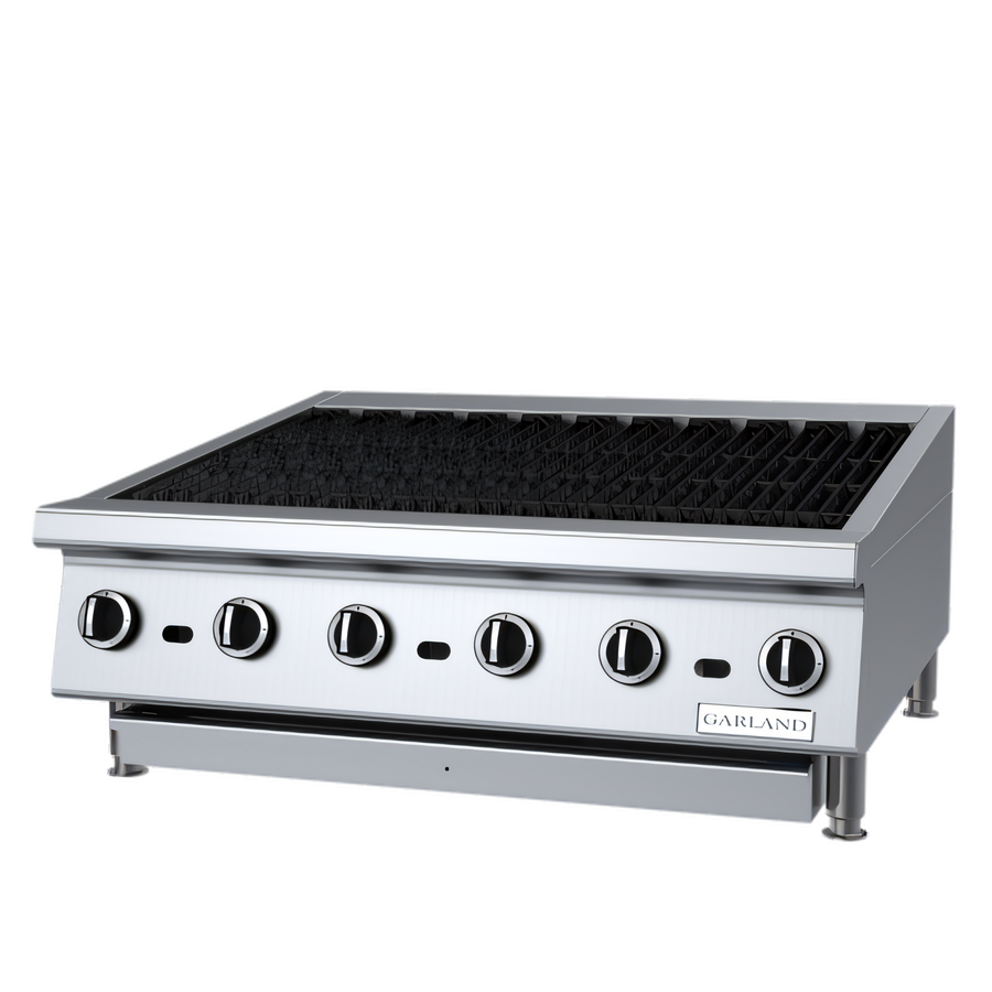Product image #1 for Garland Heavy-Duty 36-Inch Countertop Gas Radiant Charbroiler with Non-Adjustable Cast Iron Grates