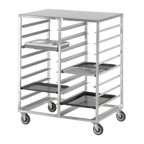 Thumbnail image #1 for Channel Manufacturing CTR1418 Aluminum Cafeteria Tray Delivery Rack, Double Section, Side Load, 36-Tray Capacity