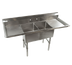Thumbnail image #1 for Klinger's Trading 68-Inch Economy 2-Compartment Stainless Steel Sink with Dual Drainboards