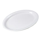 Thumbnail image #1 for CFS Brands 4384002 21 x 15 Inch Oval Narrow Rimmed White Melamine Catering Platter Case of 6