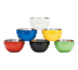 Thumbnail image #1 for Vollrath 1.7 Quart Round Double Wall Insulated Serving Bowl with Pearl White Exterior and Satin Stainless Steel Interior